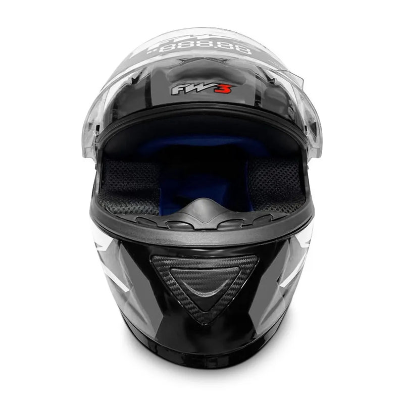 Capacete FW3 GTX FOX Preto Grafite C/Viseira Solar