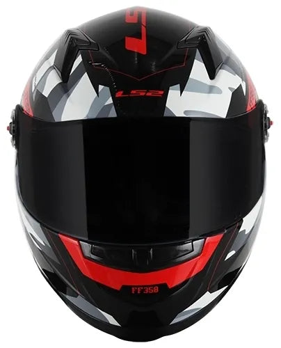 CAPACETE LS2 CLASSIC TANK PRETO/VERMELHO/BRANCO