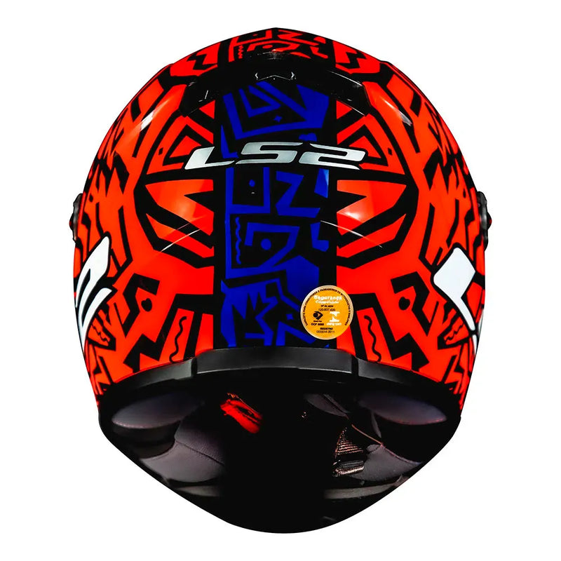 CAPACETE LS2 FF358 MEMPHIS VERMELHO/BRANCO/AZUL