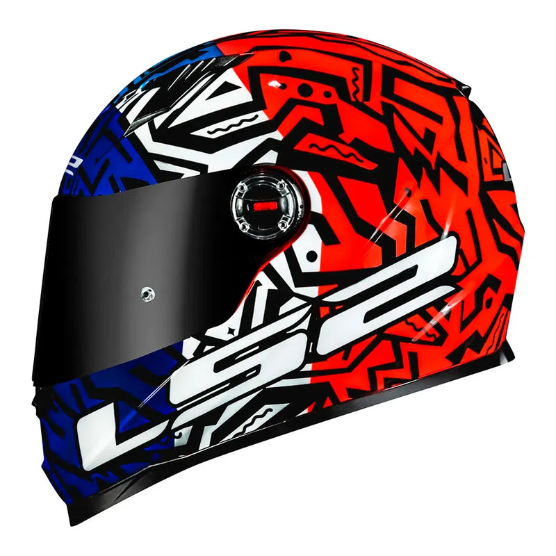 CAPACETE LS2 FF358 MEMPHIS VERMELHO/BRANCO/AZUL
