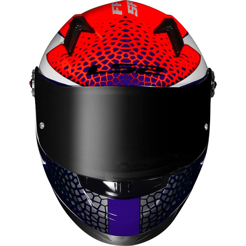 CAPACETE LS2 FF358 SPEEDY BRANCO/ROXO/LARANJA