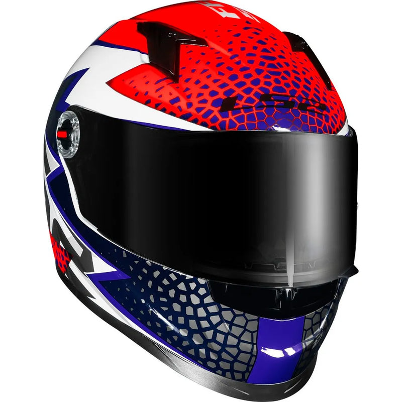 CAPACETE LS2 FF358 SPEEDY BRANCO/ROXO/LARANJA