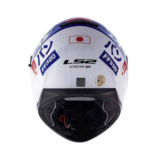 CAPACETE LS2 FF320 STREAM SUKEBAN BRANCO/AZUL/VERMELHO
