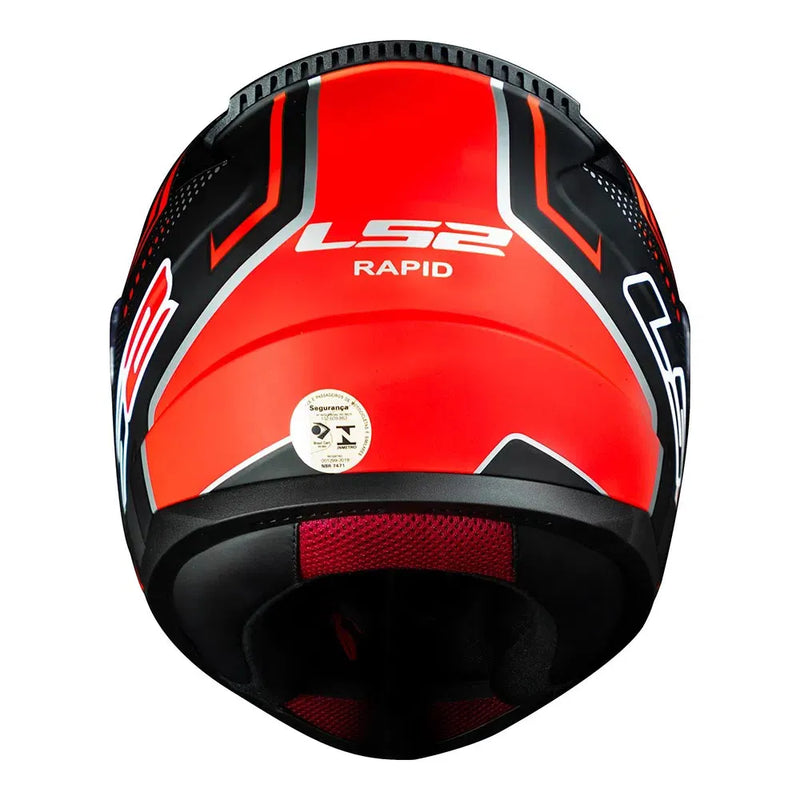 CAPACETE LS2 FF358 RAPID DOOM VERMELHO