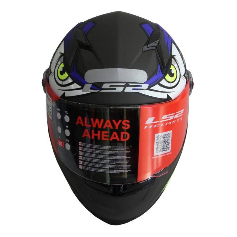 CAPACETE LS2 FF358 TRIBAL PRETO/AZUL FOSCO